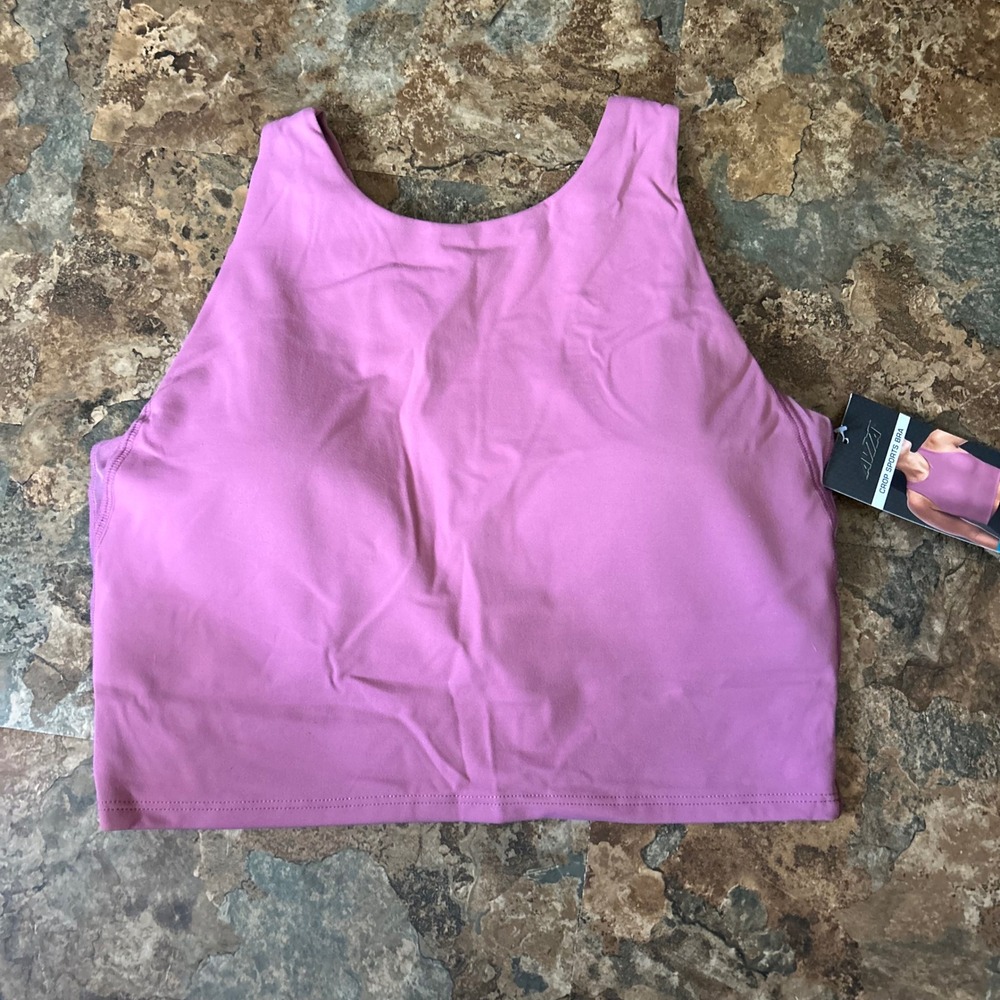 Avia Wirefree Crop Sports Bra Womens Size Medium (A-C) Pink Moisture Wicking